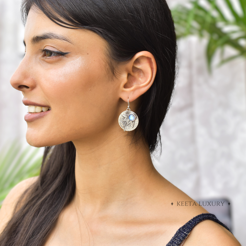 Mystic Forest - Moonstone Earrings -
