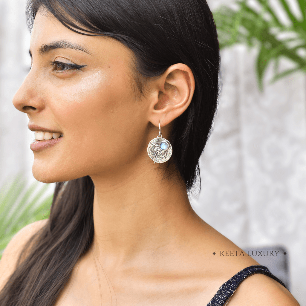 Mystic Forest - Moonstone Earrings -