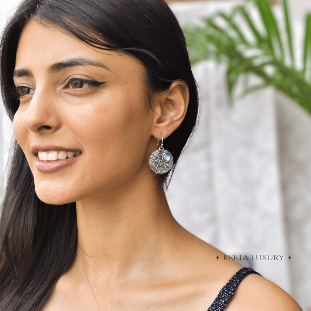 Mystic Forest - Moonstone Earrings -