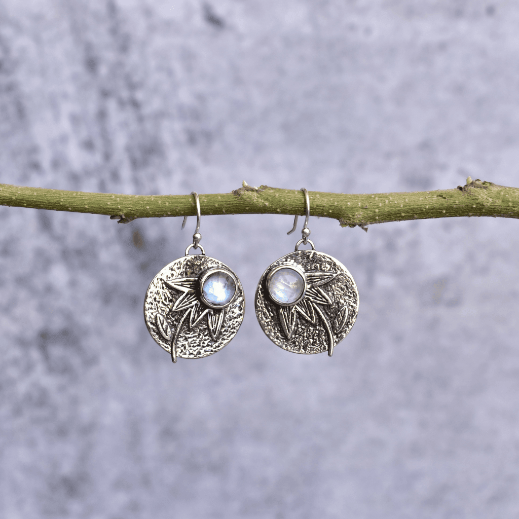 Mystic Forest - Moonstone Earrings -