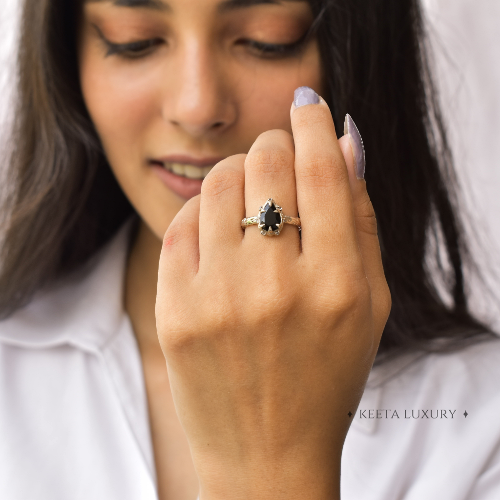 Nature's Noir - Black Onyx Ring -