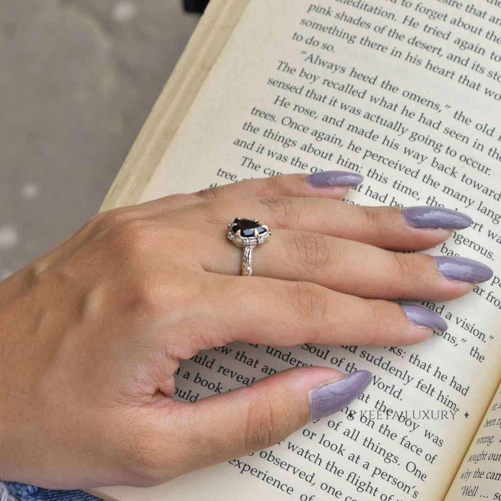 Nature's Noir - Black Onyx Ring -