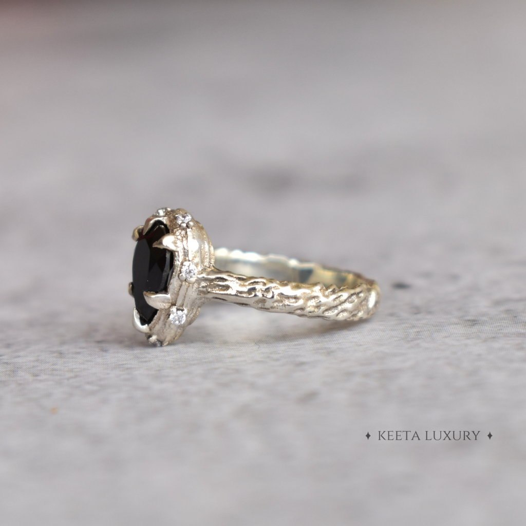 Nature's Noir - Black Onyx Ring -