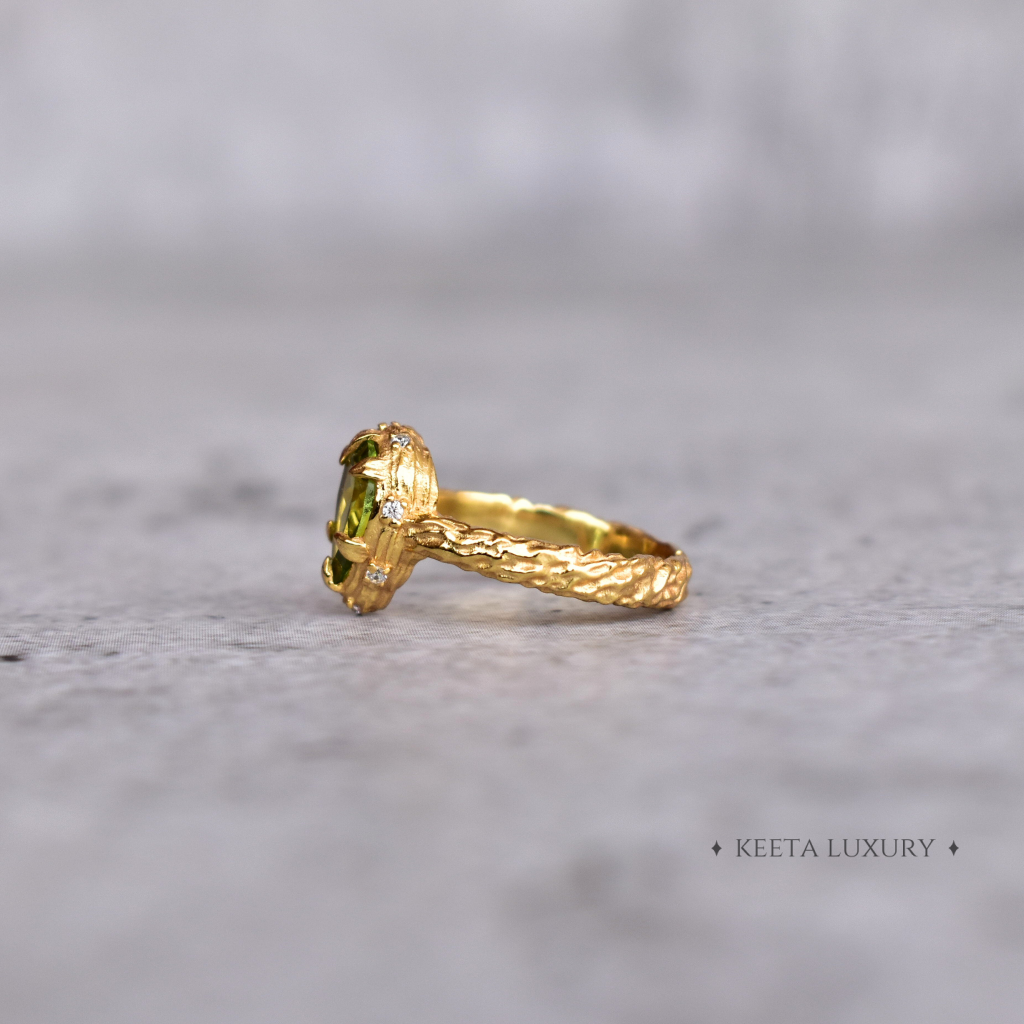 Nature's Twig - Peridot Delight Ring -