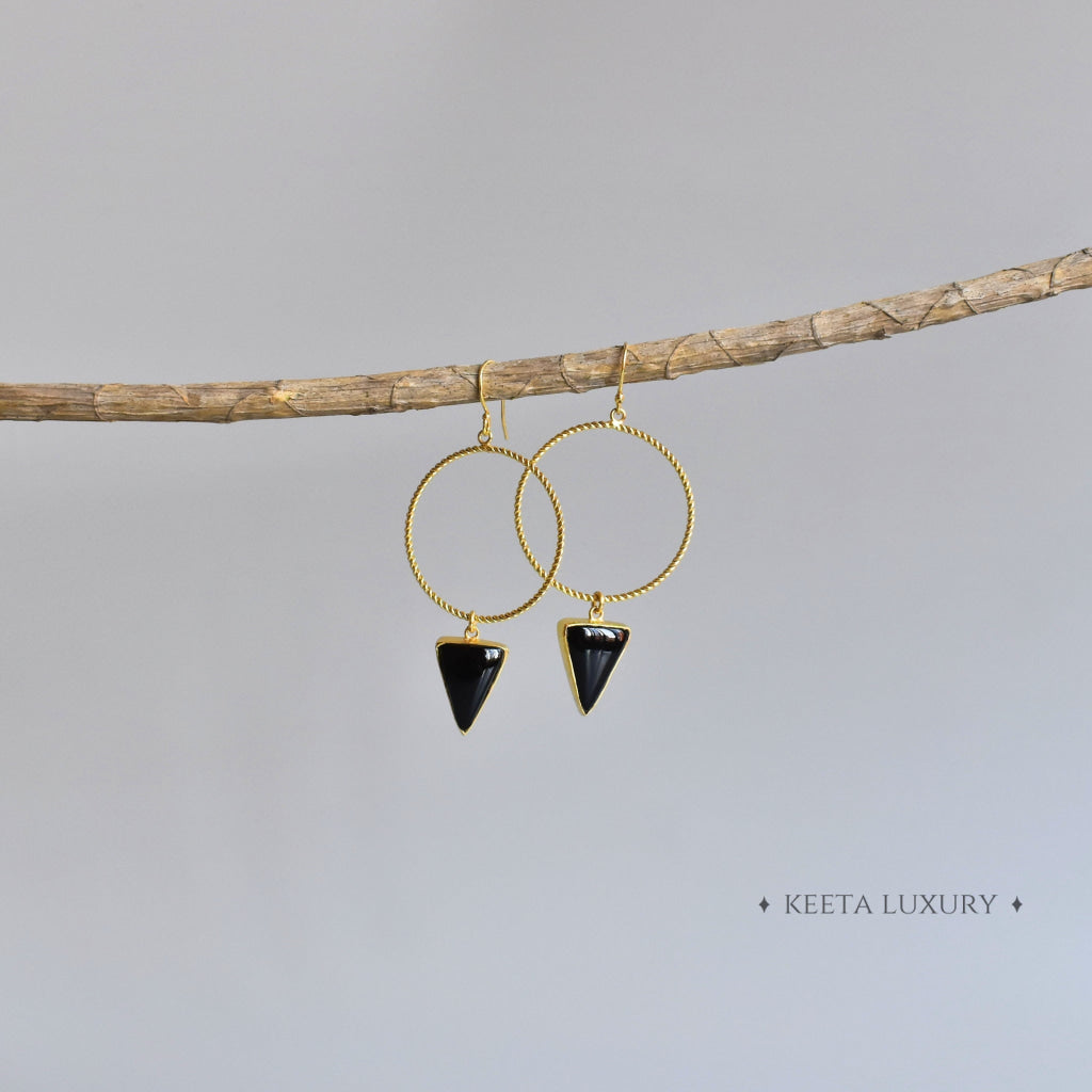 Nexus - Black Onyx Earrings Earrings