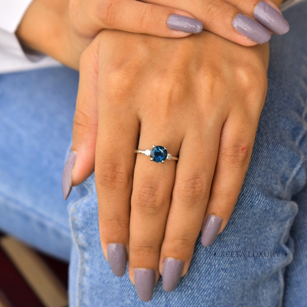 Oceanic Breeze - Blue Topaz Ring -