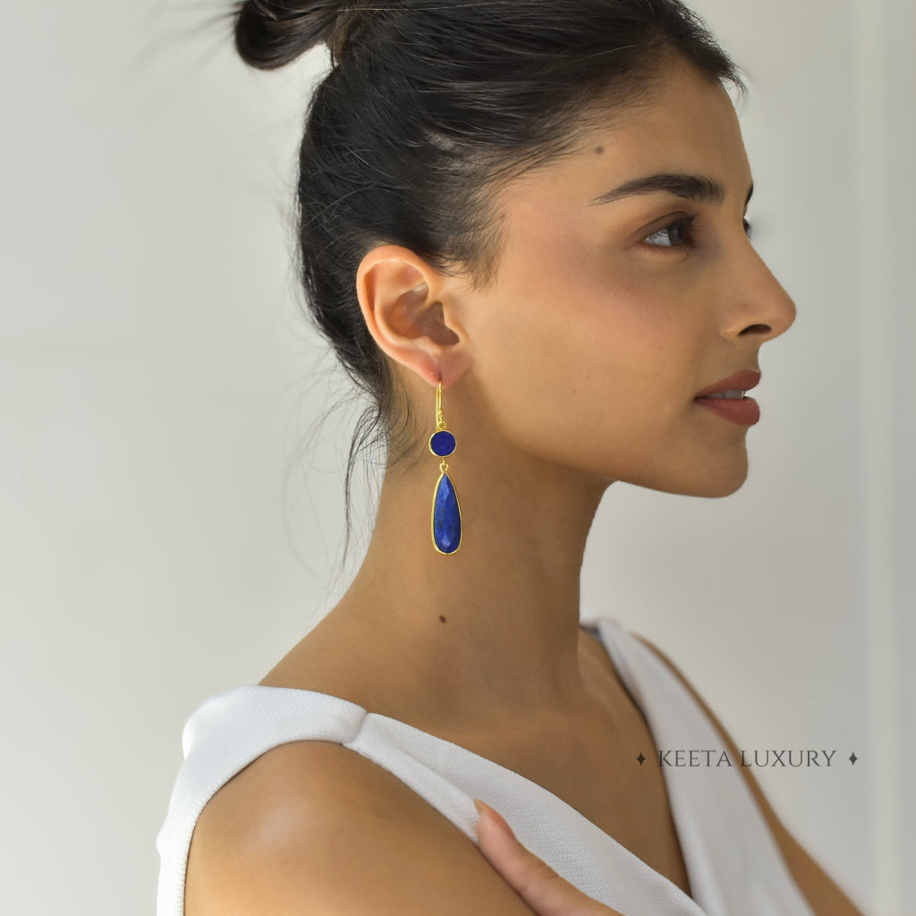 Orbital Drops - Lapis lazuli Earrings Earrings