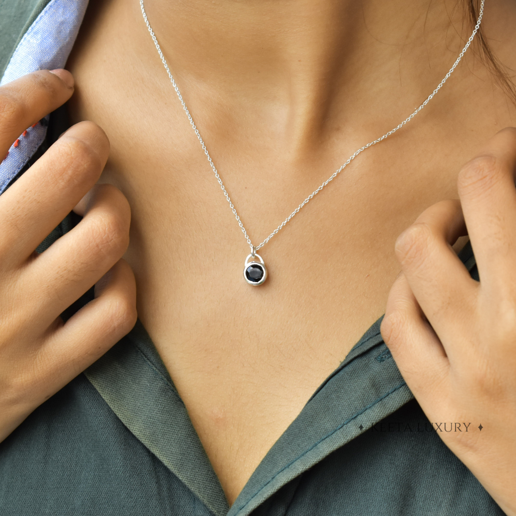Padlock - Onyx Necklace -