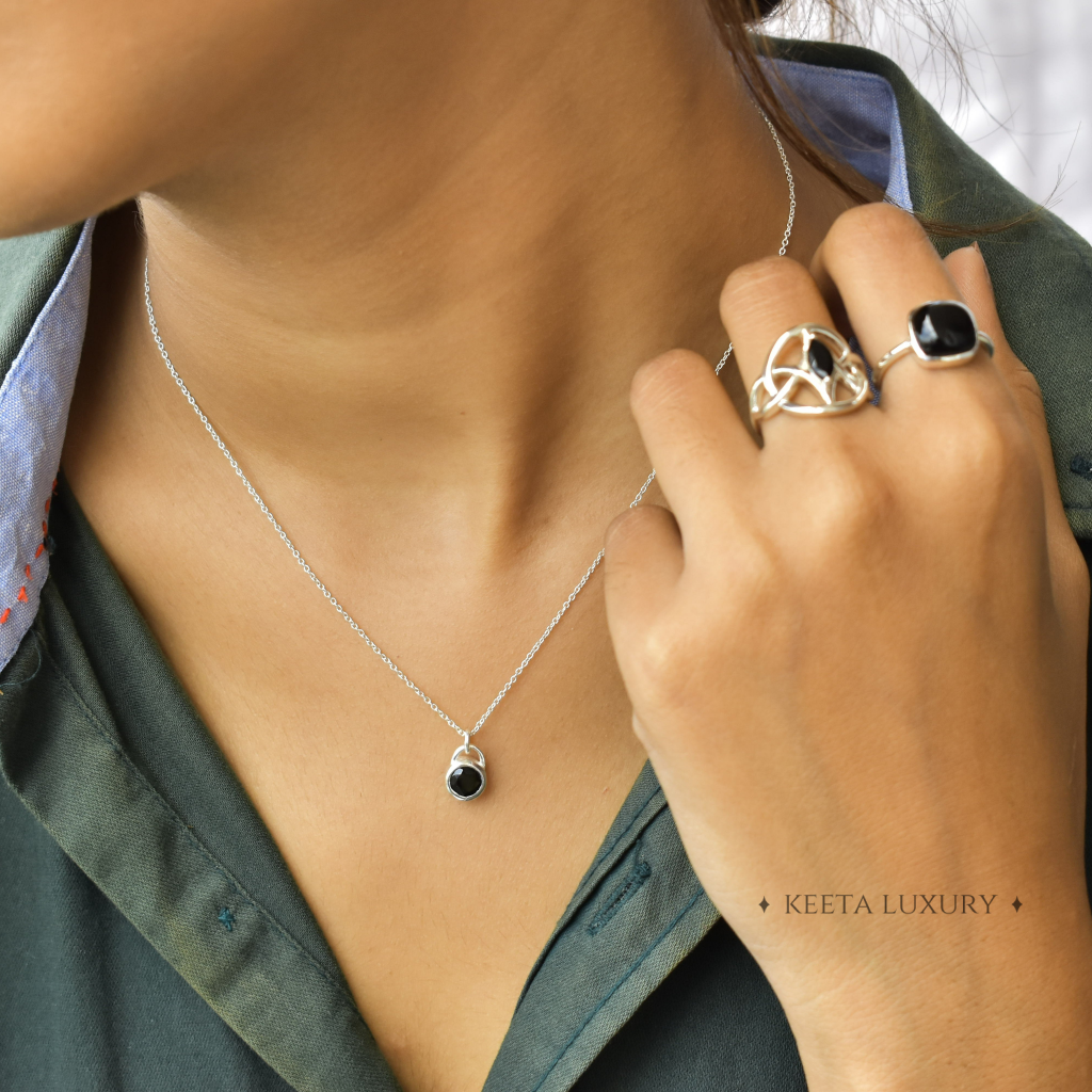Padlock - Onyx Necklace -