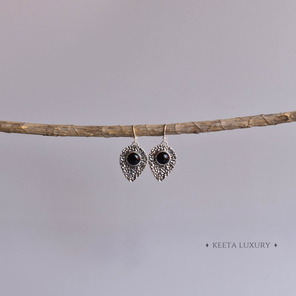Pavo - Black Onyx Earrings Earrings
