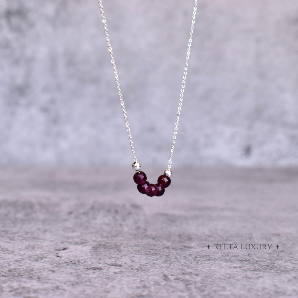 Pink Passion - Garnet Necklace -