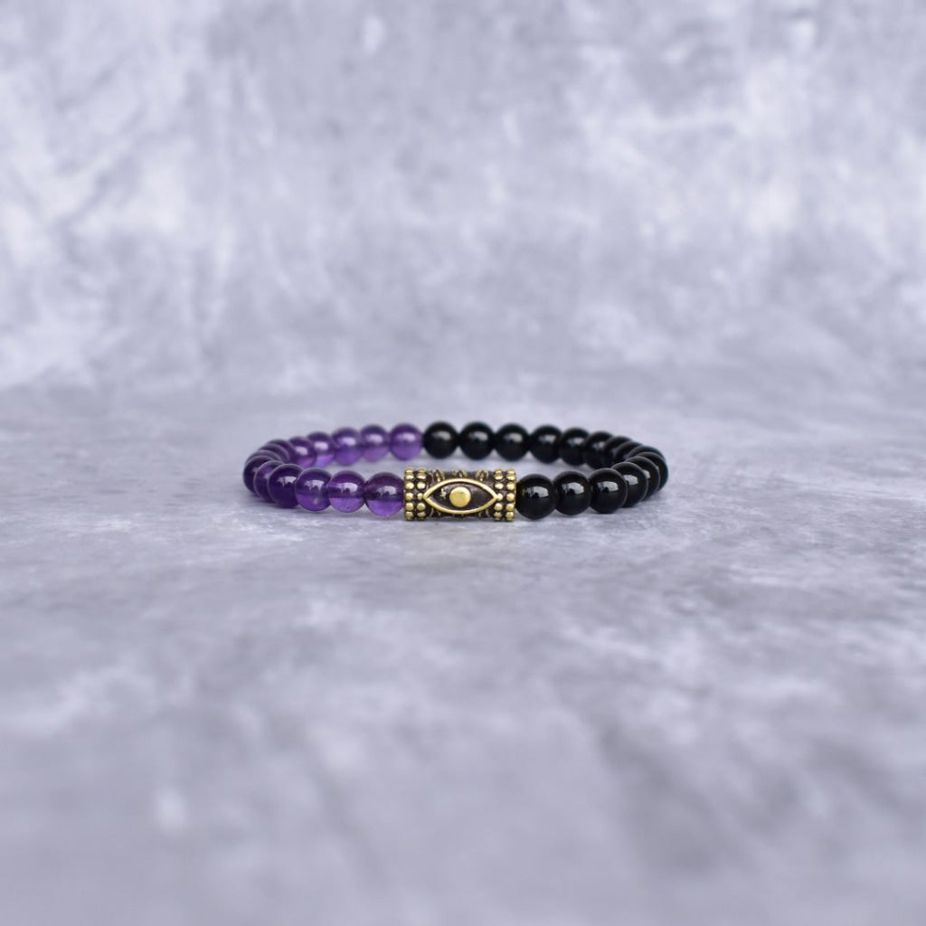 Protection Evil Eye Amethyst Bracelets - Main Image