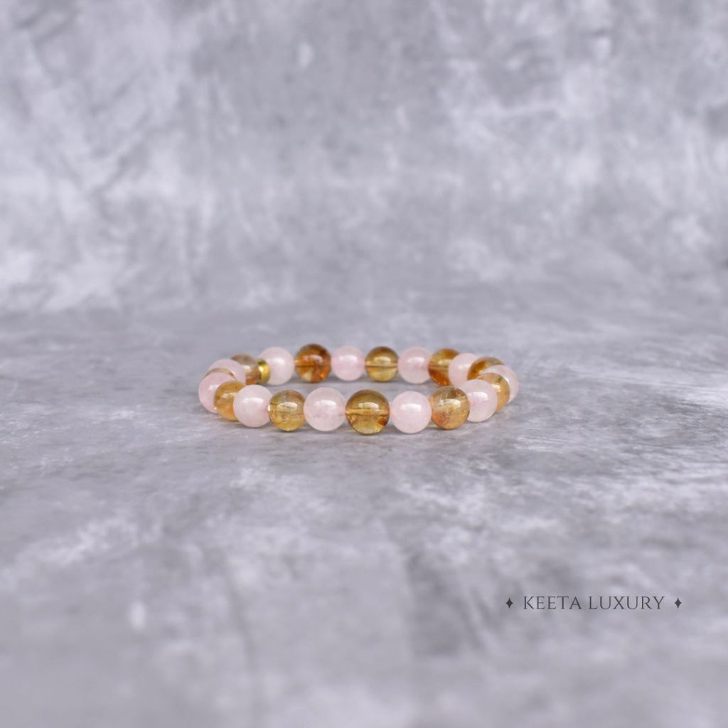 Radiant Aura - Rose Quartz & Citrine Bracelet Bracelets