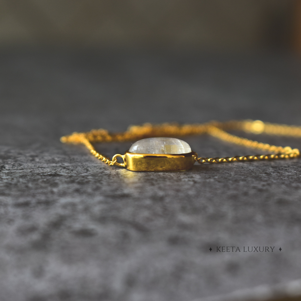 Rainbow Bright - Moonstone Necklace -