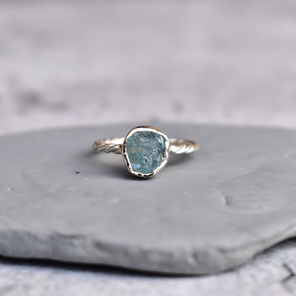 Raw Beauty - Aquamarine Ring -