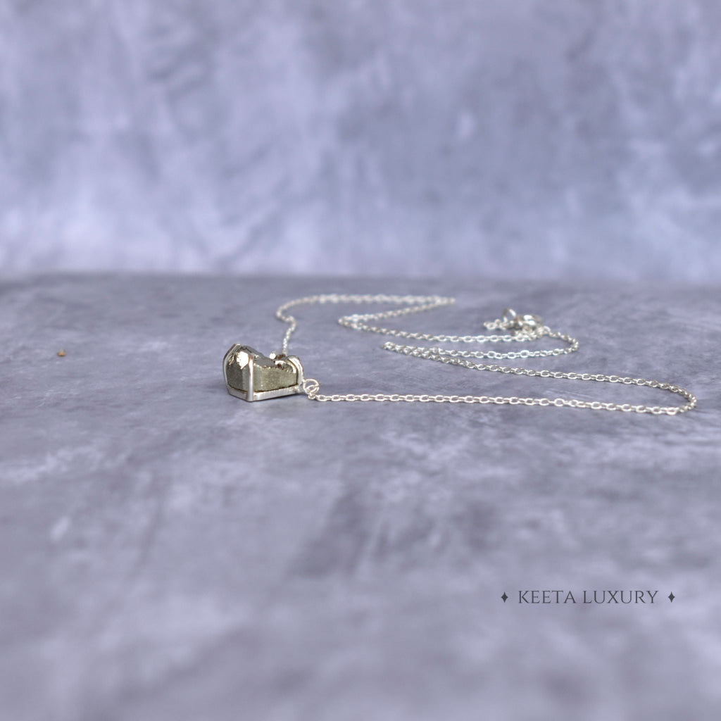 Raw Elegance - Pyrite Necklace Necklaces