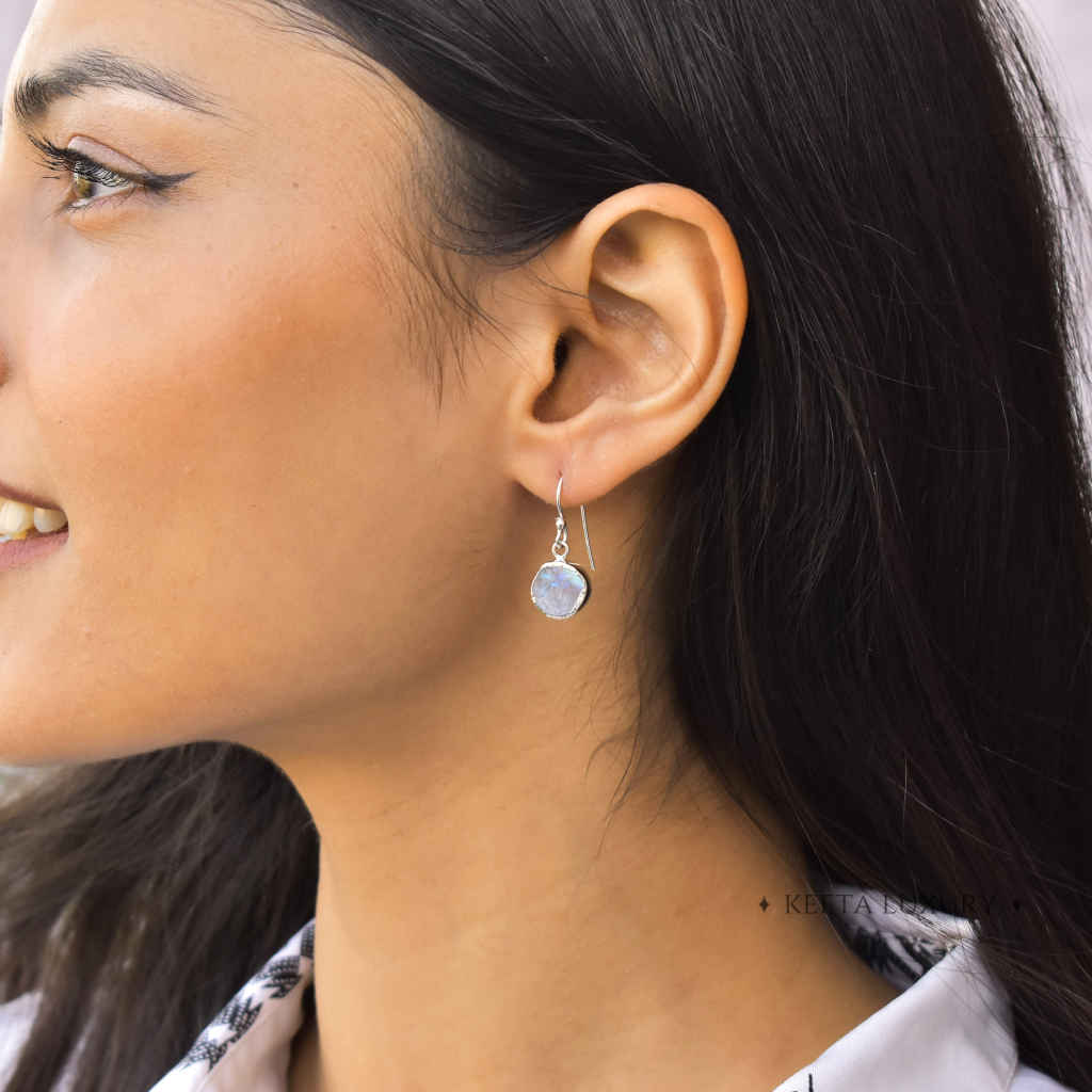 Raw Joyous - Moonstone Earrings -