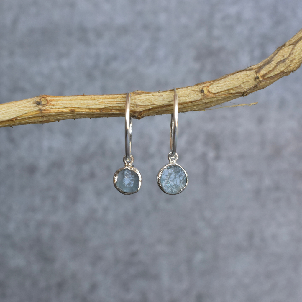 Raw Regency - Aquamarine Earrings -