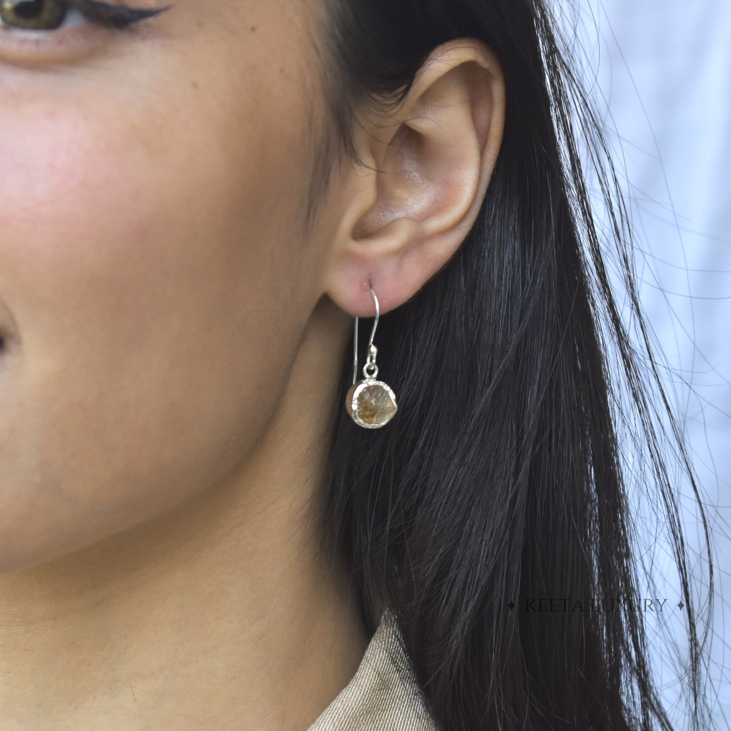 Rawnetic - Citrine Earrings -