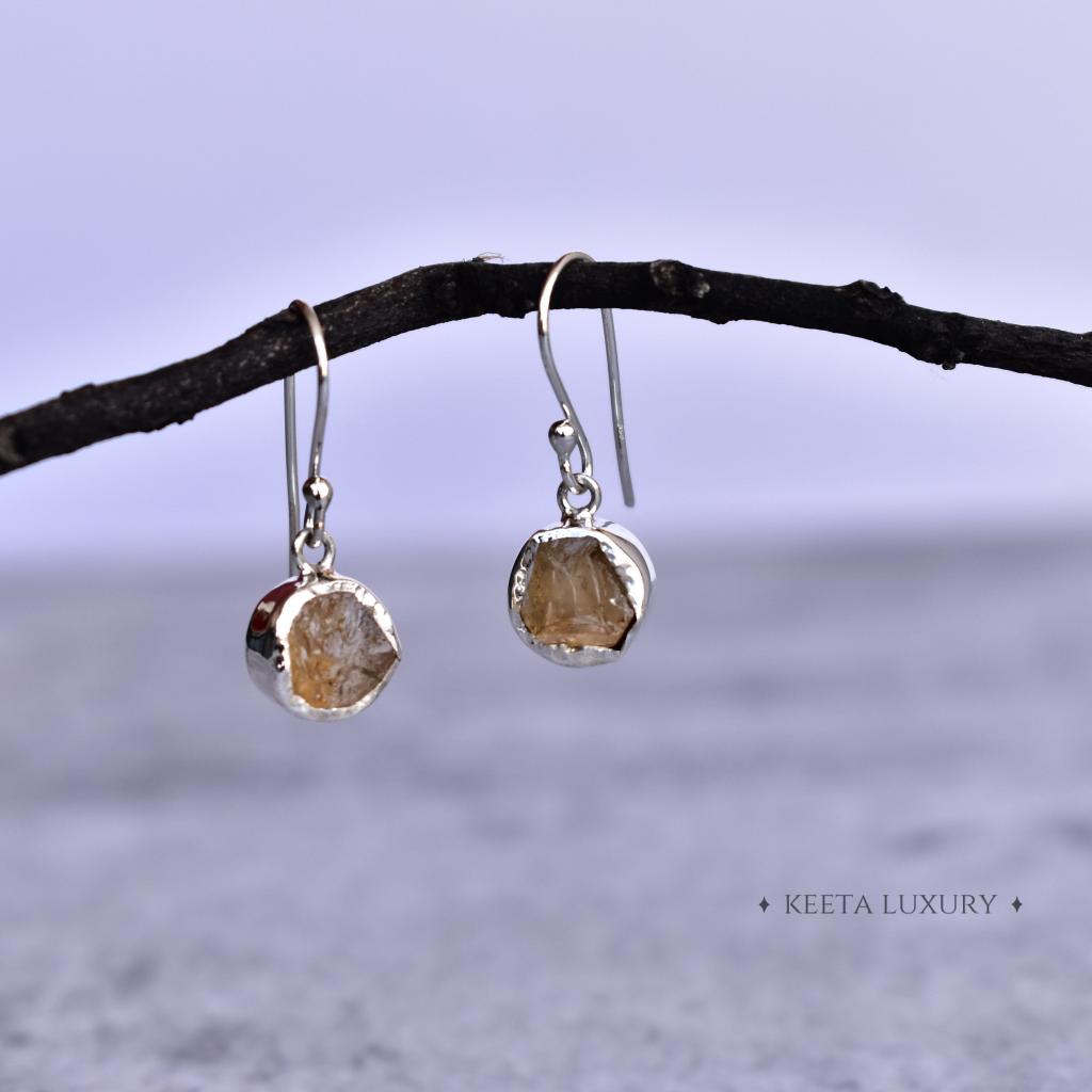 Rawnetic - Citrine Earrings -