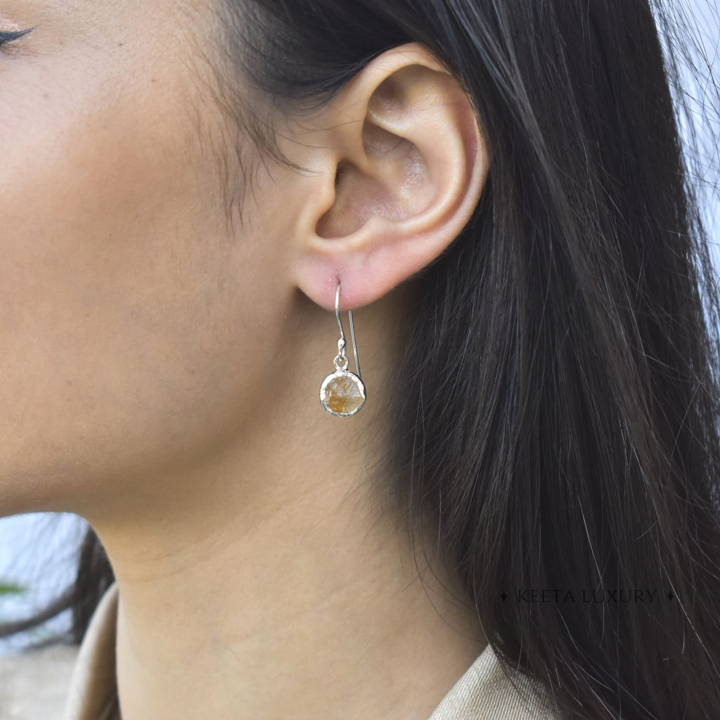 Rawnetic - Citrine Earrings -