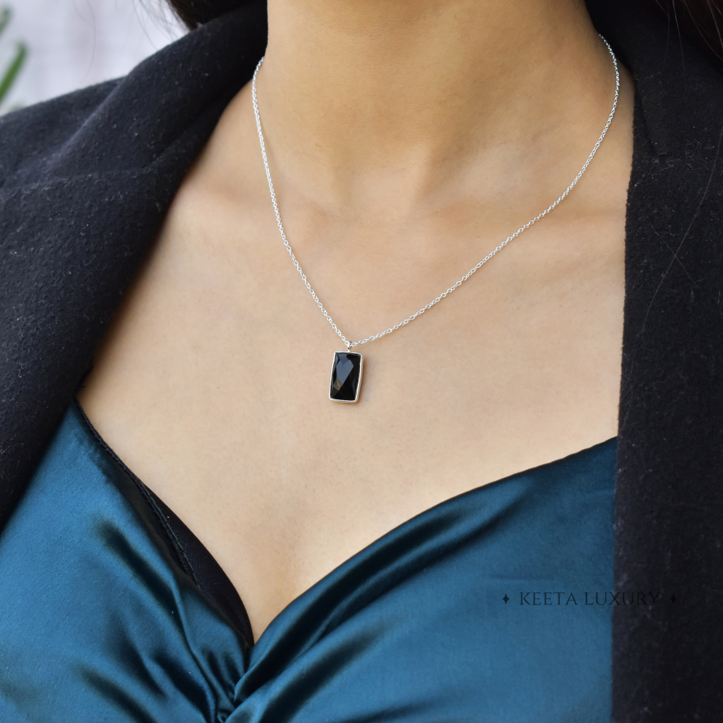 Rectangular Strength - Black Onyx Necklace -