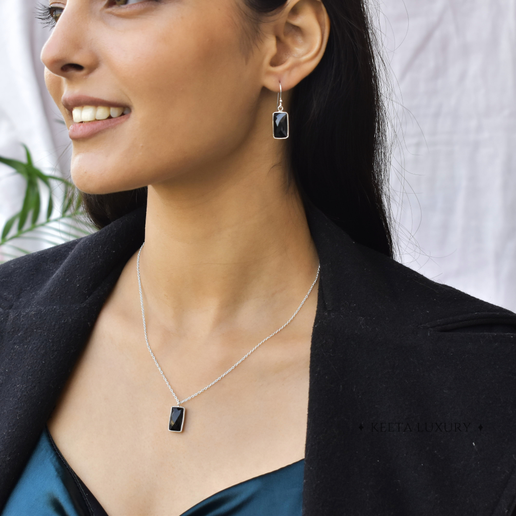Rectangular Strength - Black Onyx Necklace -