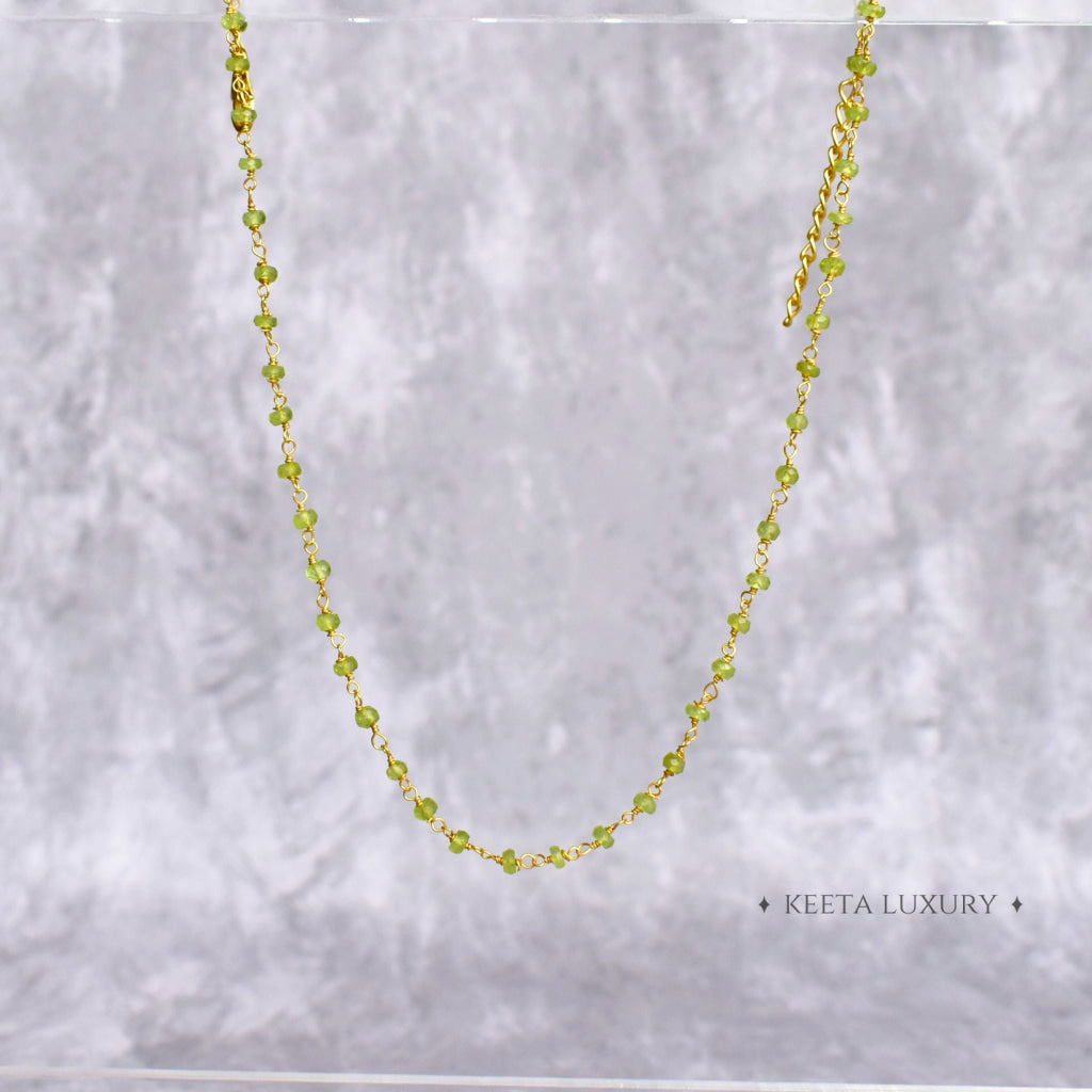 Rosary Charm - Peridot Necklace