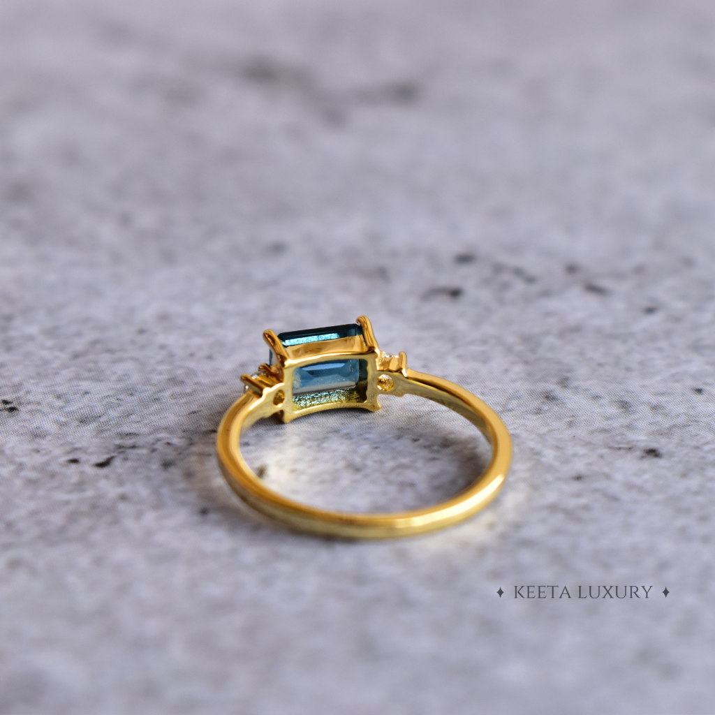 Royal Elegance - Blue Topaz Ring -