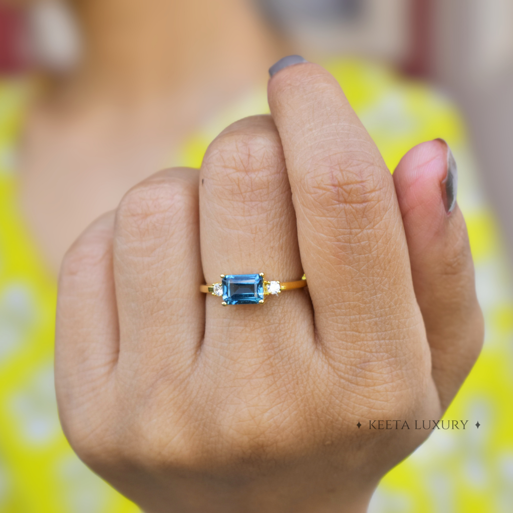 Royal Elegance - Blue Topaz Ring -