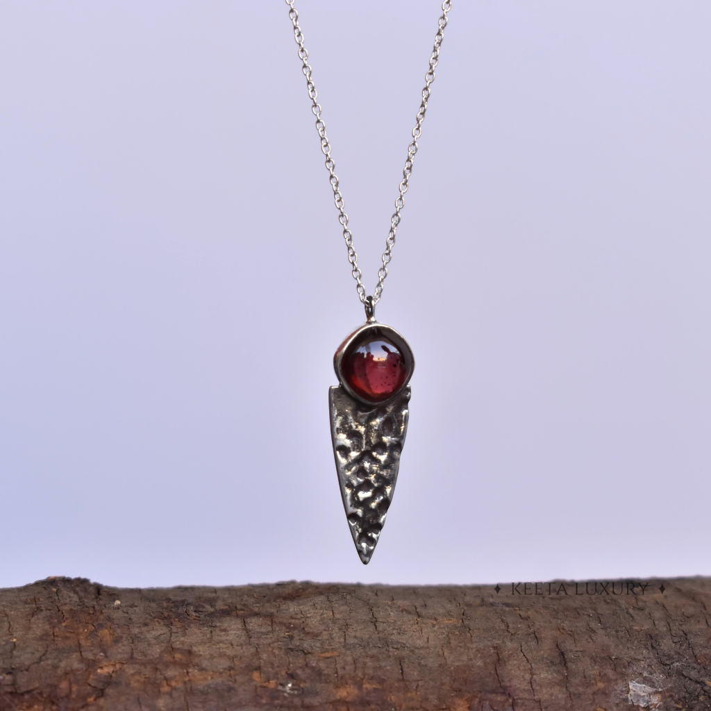 Shield - Garnet Necklace -