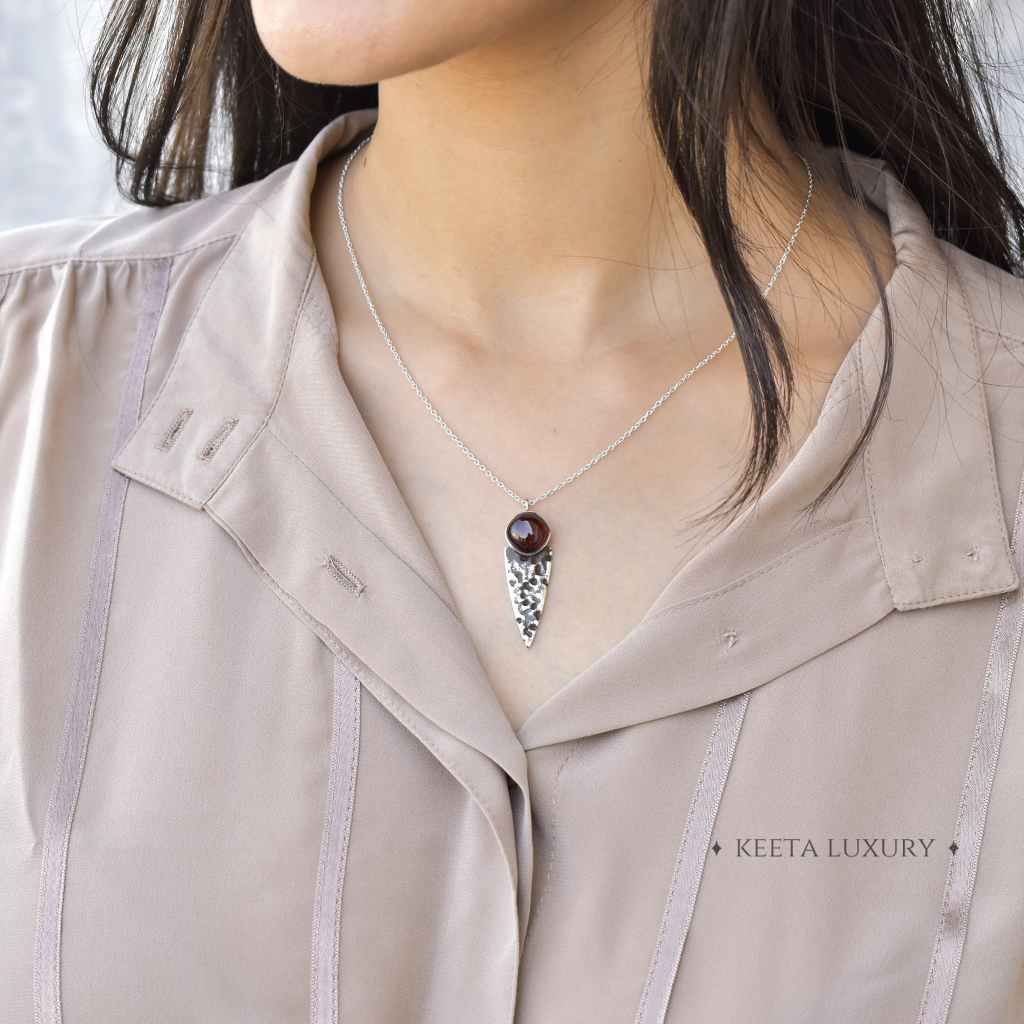 Shield - Garnet Necklace -