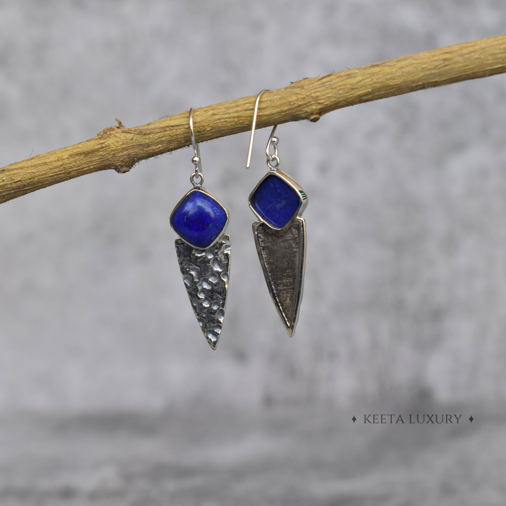 Shield - Lapis Earrings -