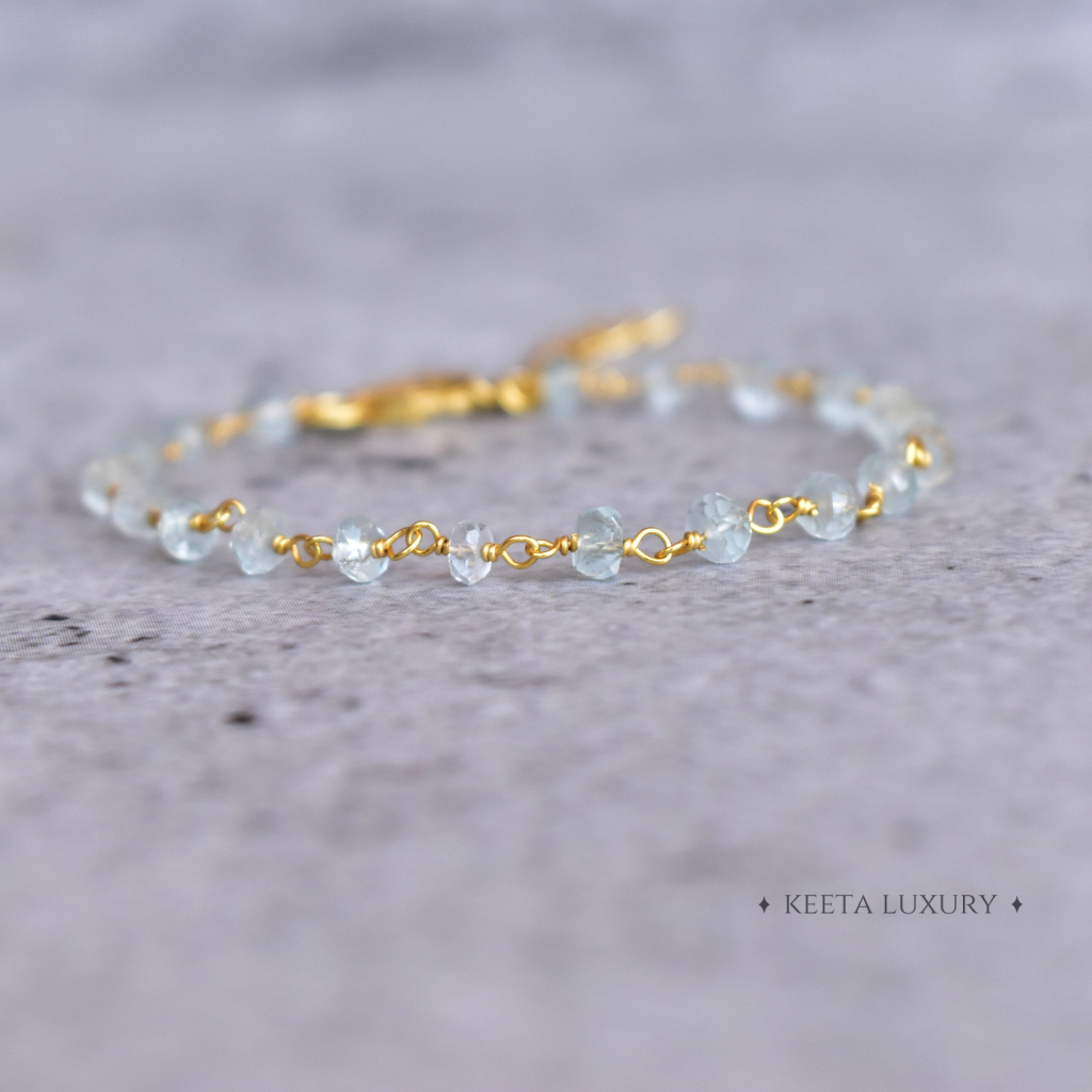 Soothing Rhythm - Aquamarine Bracelets -