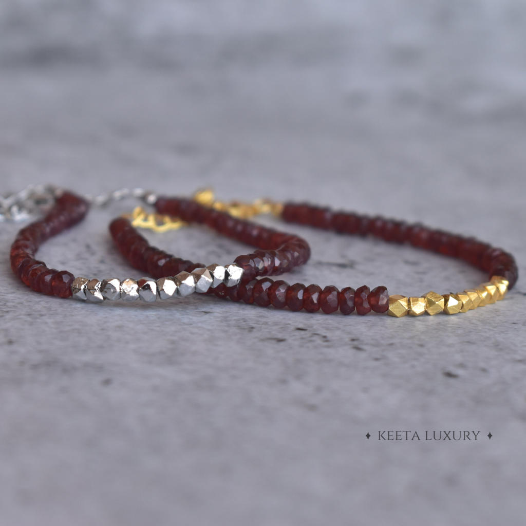 Strengthening Energy - Garnet Bracelets -