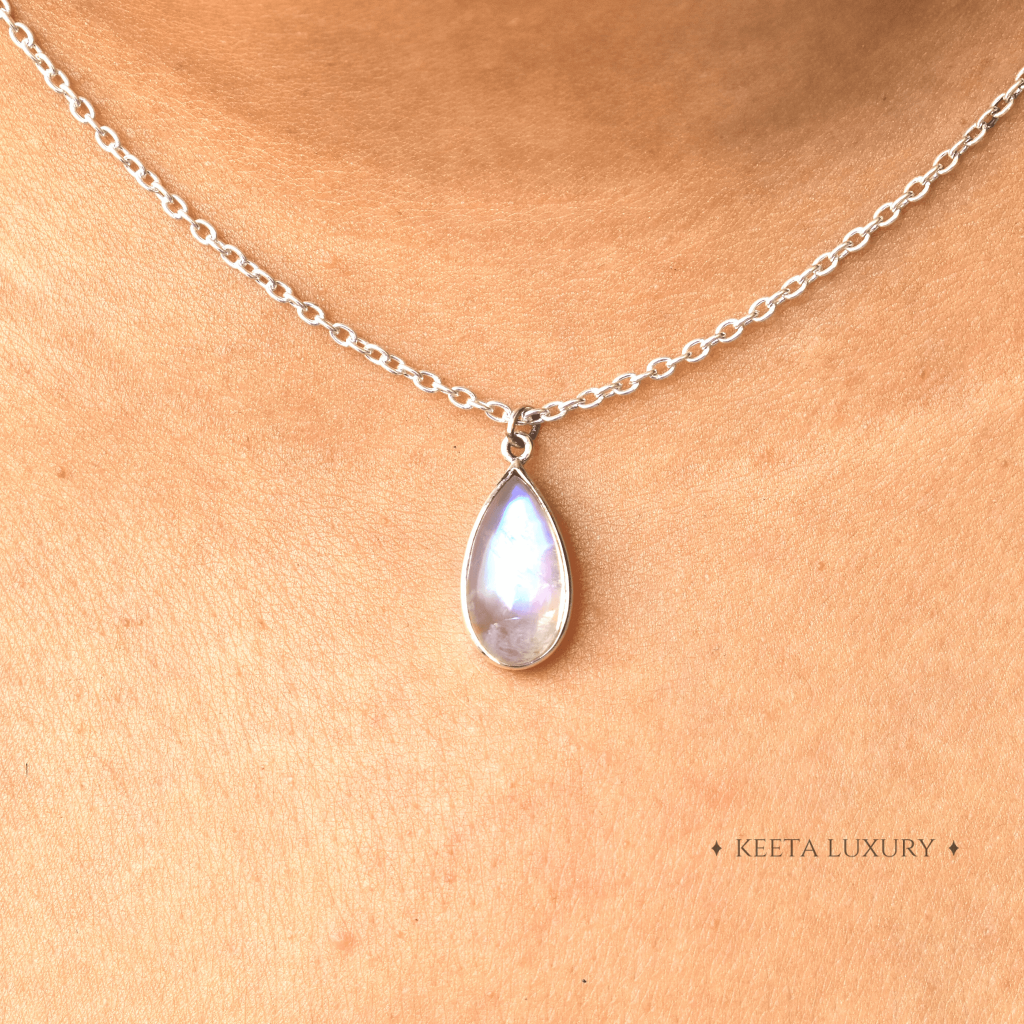 Teardrop Treasure - Moonstone Necklace -