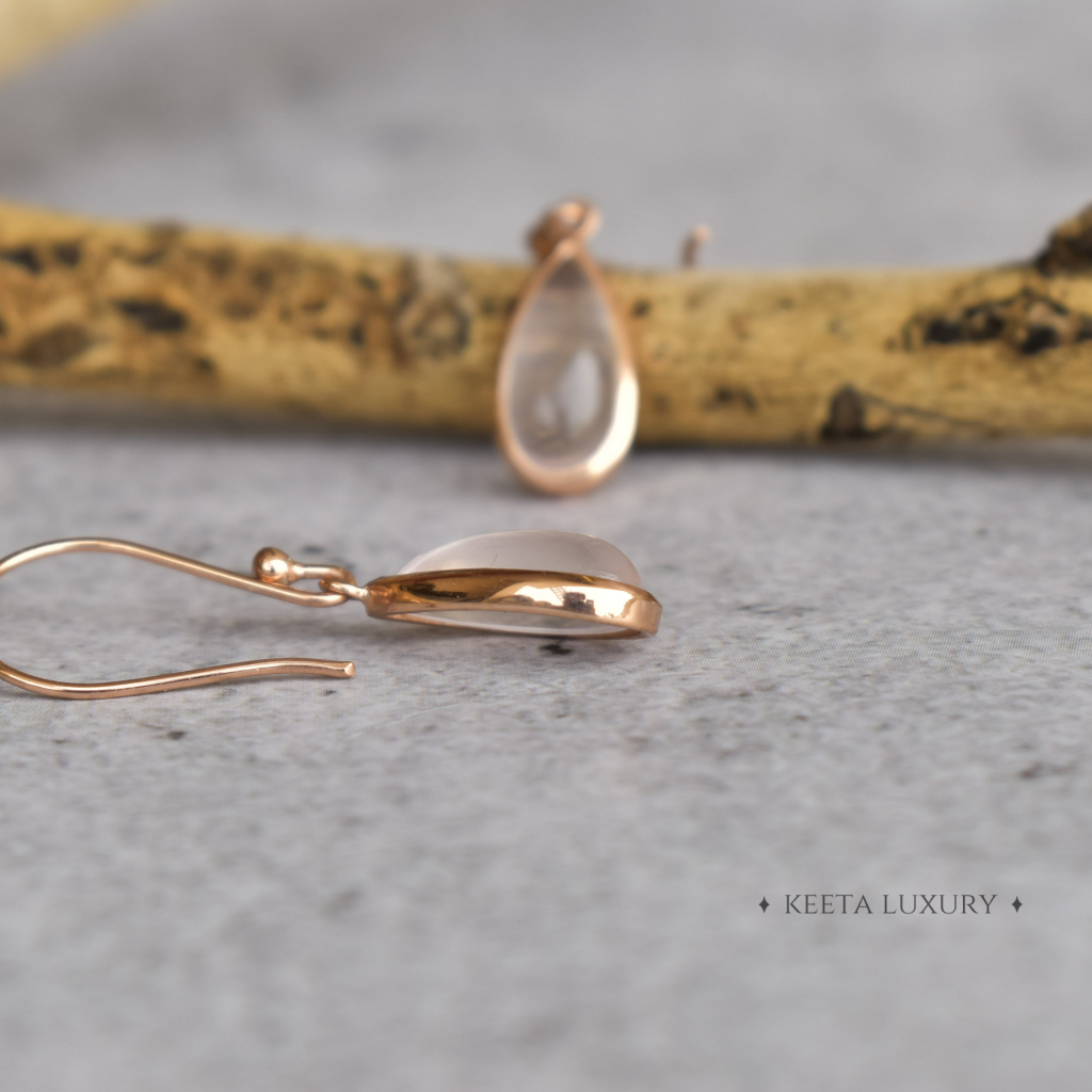 Teardrop Treasure - Rose Quartz Earrings -