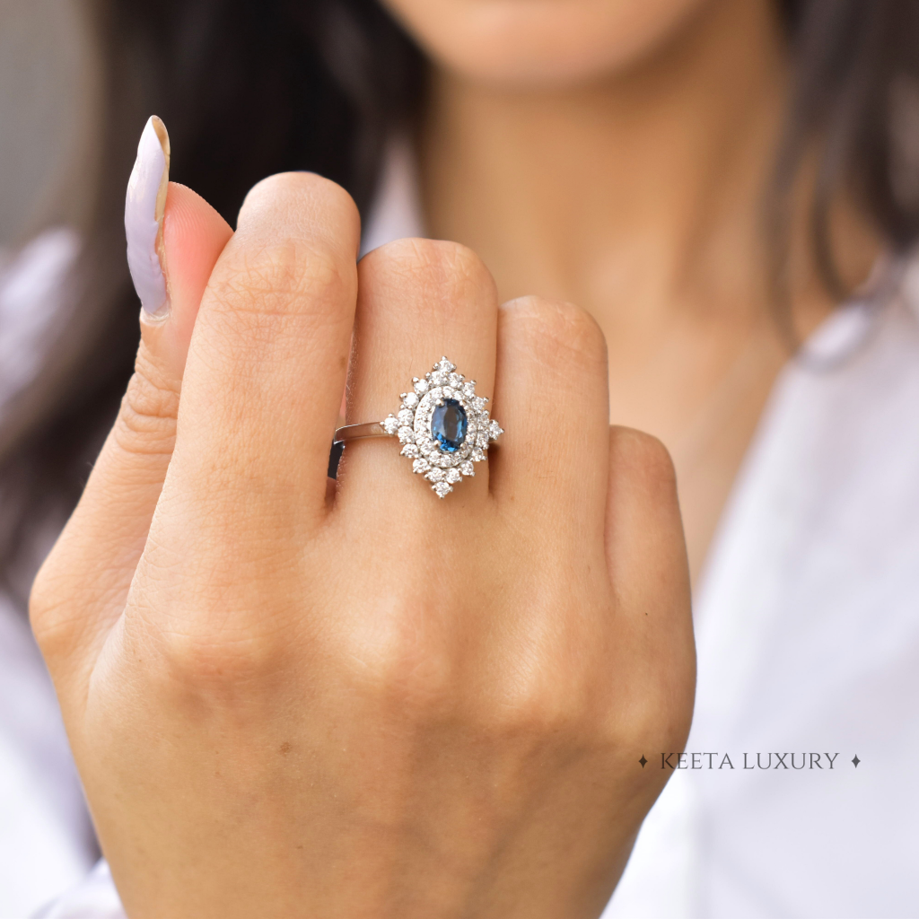 Tiny Wonders - Blue Topaz Ring -