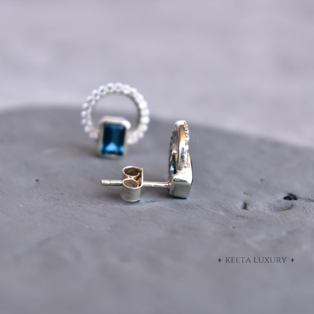 Topaz Passion - Blue Topaz Earrings -