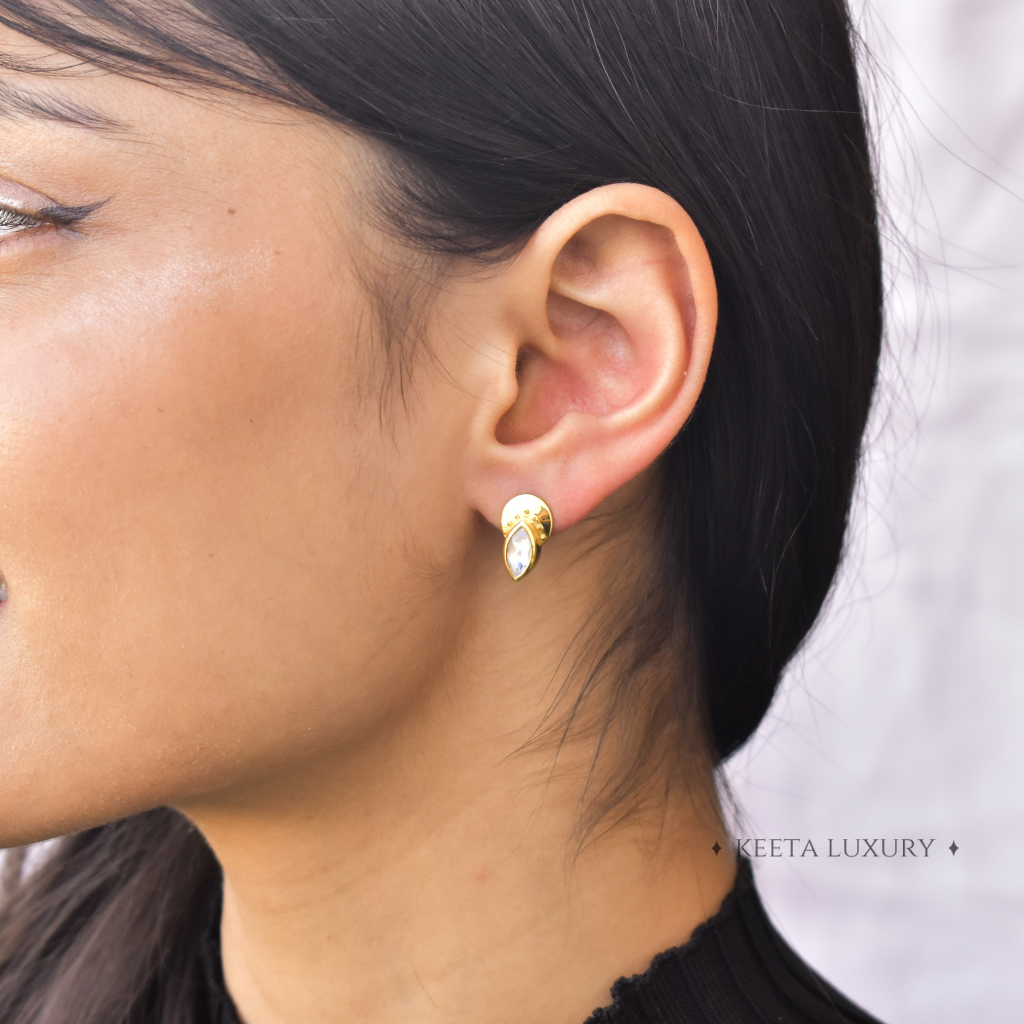Tribal - Moonstone Studs -