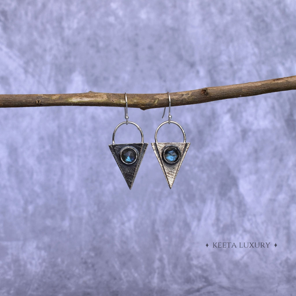 Tribal Treasures - Labradorite Earrings -