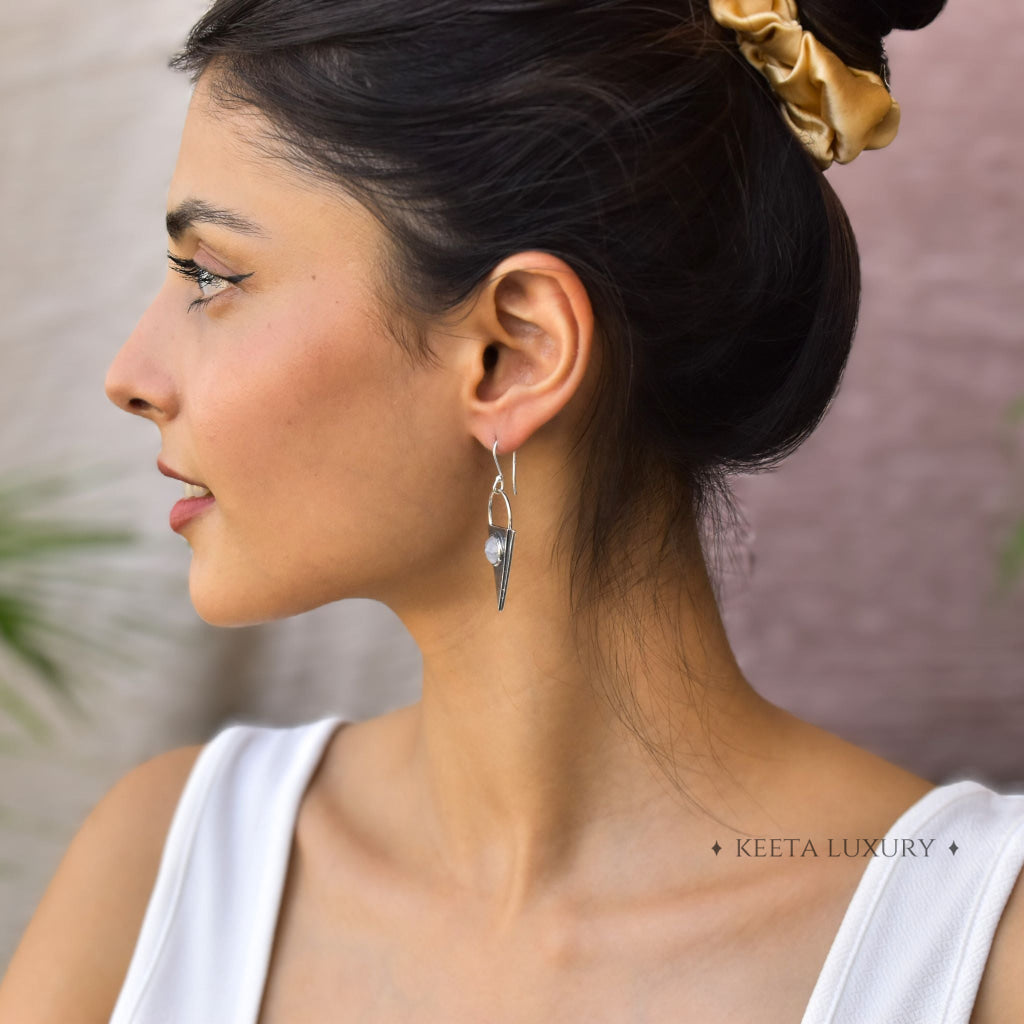 Tribal Treasures - Moonstone Earrings -