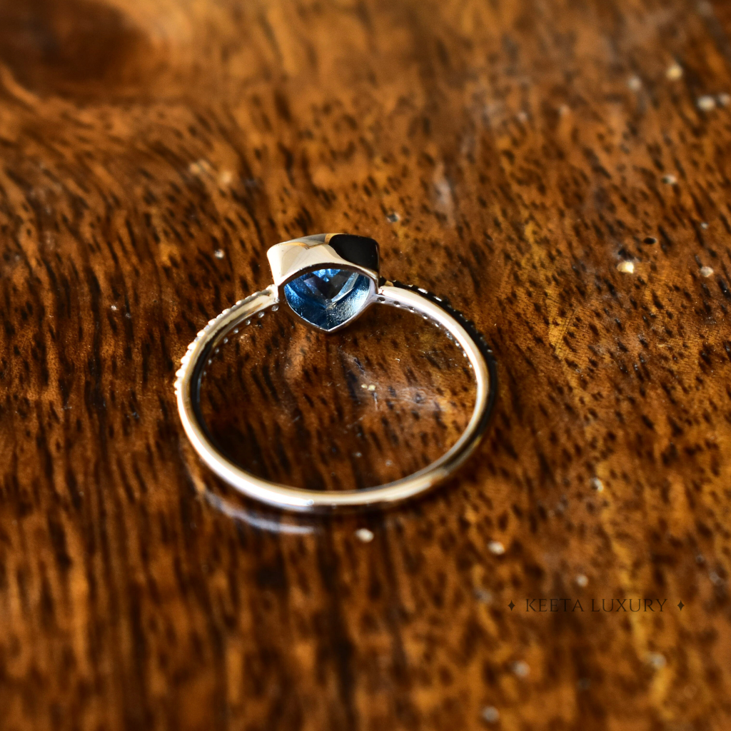 Trillion Tango - Blue Topaz Ring -