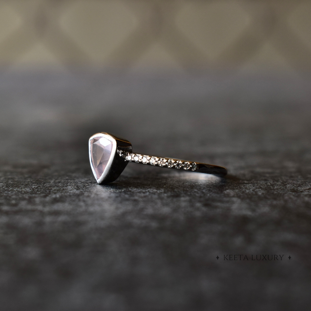 Trillion Tango - Rose Quartz Ring -