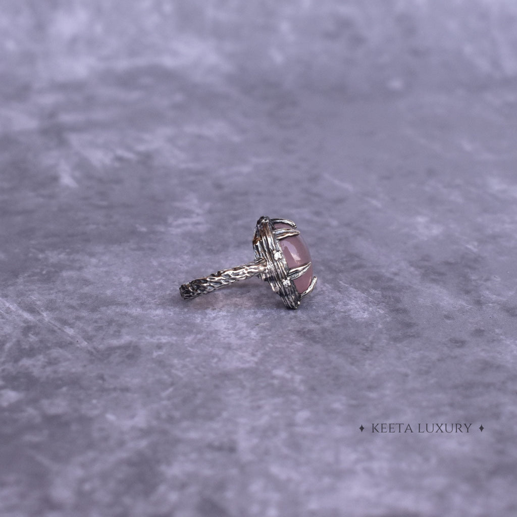 Twiggy Elegance - Rose Quartz Ring Rings
