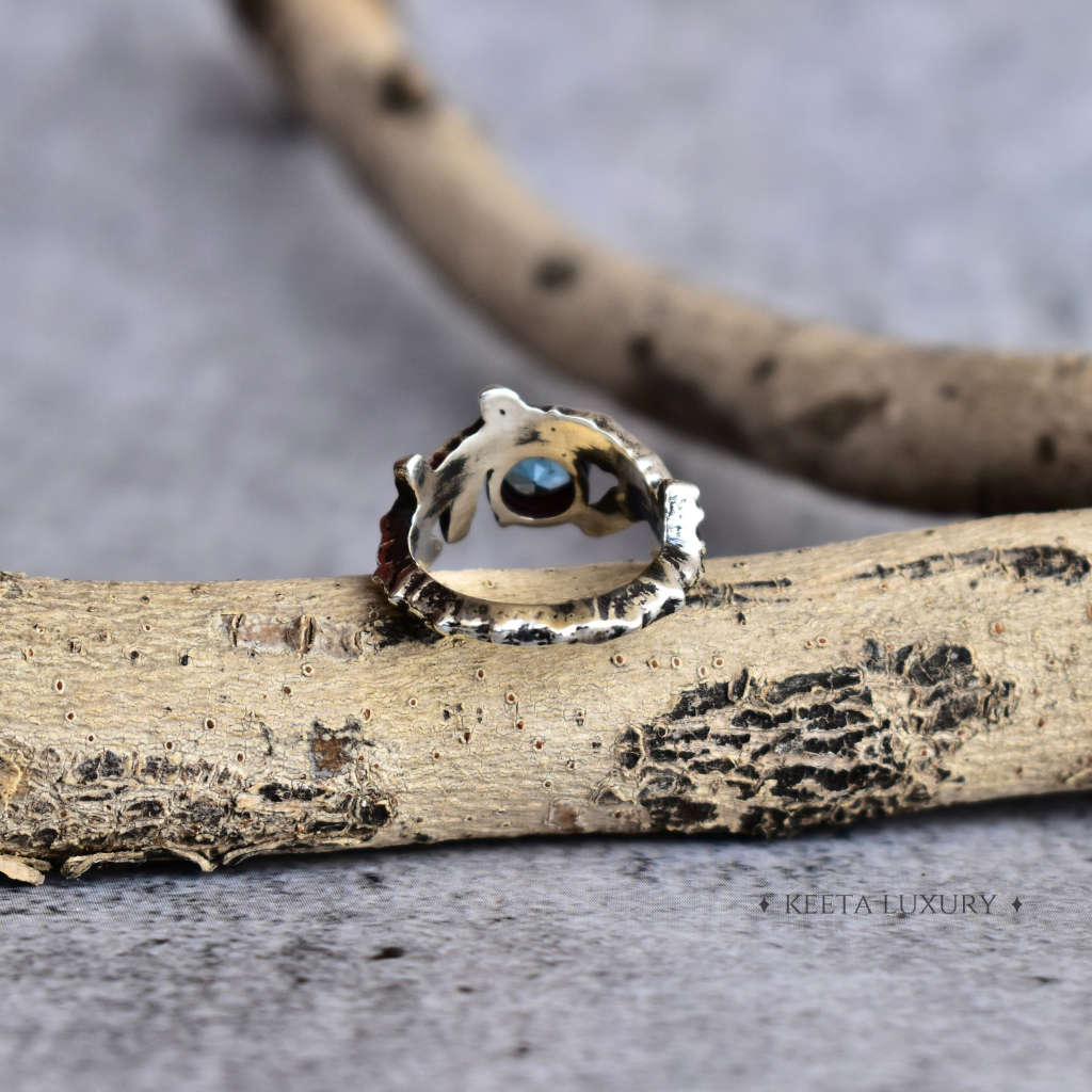 Twilight Twig - Blue Topaz Ring -