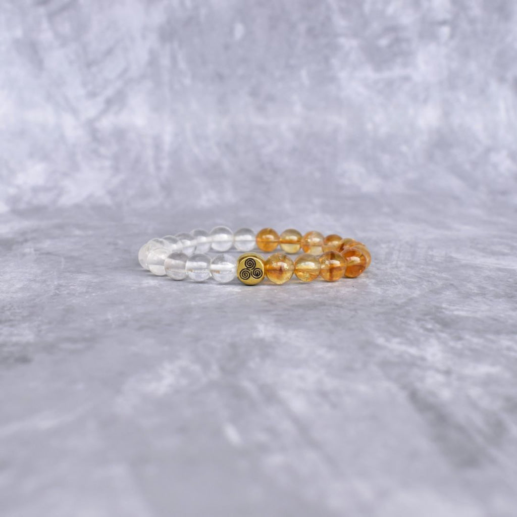 Vibelift- Citrine & Clear Quartz Bracelets Bracelets