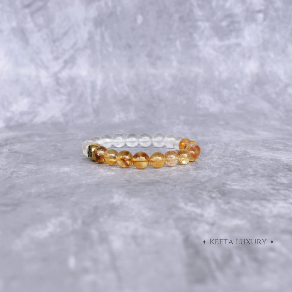 Vibelift- Citrine & Clear Quartz Bracelets Bracelets