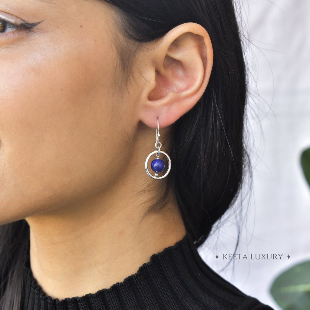 Wisdom - Lapis Earrings -