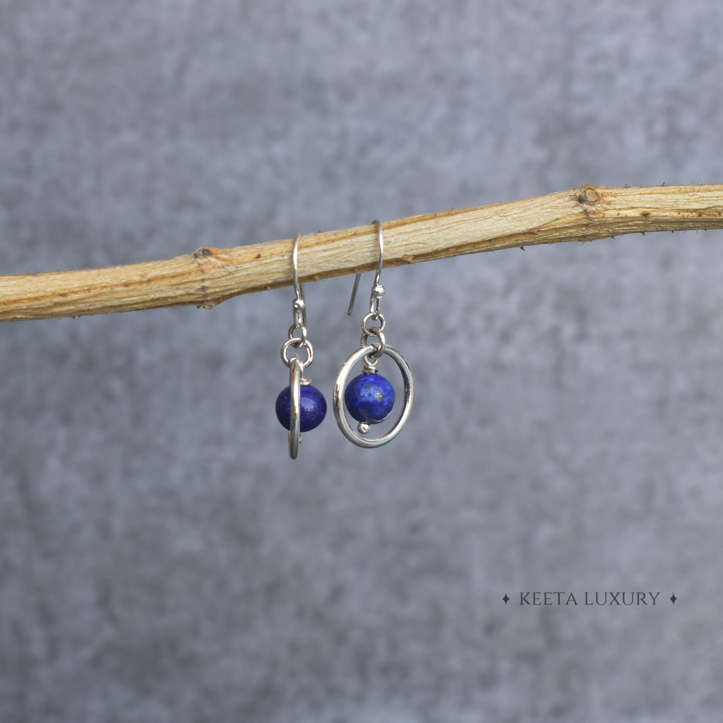 Wisdom - Lapis Earrings -